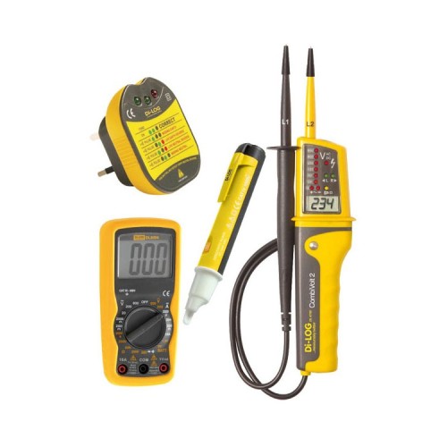 Di-Log Electrician's Test Kit Bundle DEAL: CombiVolt 2, Multimeter, Socket Tester, and Voltage Indicator