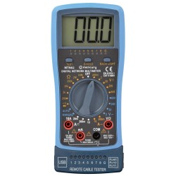 Professional Digital Multimeter with Network and USB Cable Tester c/w Rubber Holster, Shrouded Probes and Battery