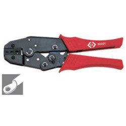CK 430021 Ratchet Crimping Pliers for 0.5mm-6.0mm Insulated Terminals Red, Blue, and Yellow