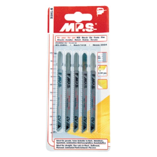 MPS Jigsaw Blades 110 x 2.0mm for Soft Steel, Aluminium, Sandwich Material (pack of 5)