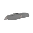 Retractable Utility Knife with Lockable Positions for Variable Cutting Depths in Grey Avit AV01001