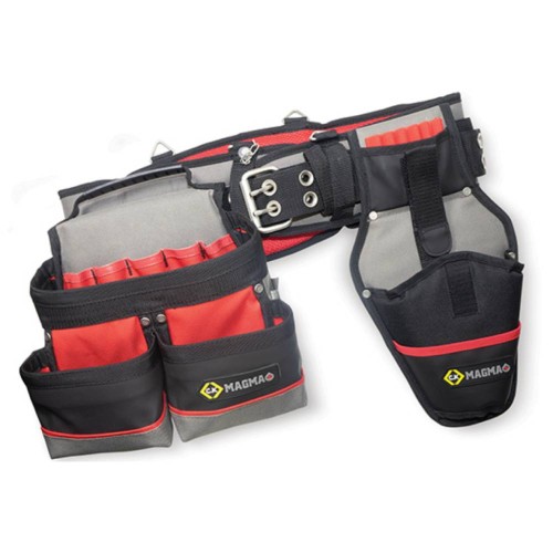 CK Tools MA2738 Magma Padded Tool Belt Set with Padded Belt, Tool Pouch, and Drill Holster