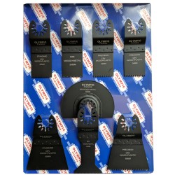 Multi-tool Blade Set for Wood, Plastic, and Metals; 8 Pack CRV Precision Blades, Fine Tooth Blades, and Bi-metal Blades