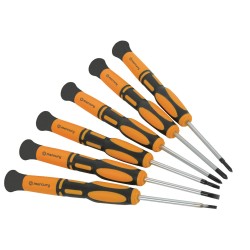 6 Pack Precision Screwdriver Set with 3 Slotted and 3 Phillips Head Screwdrivers