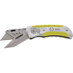 CK T0955 Twin Folding Blade Utility Knife 100-155mm with Quick Release and Blade Holder