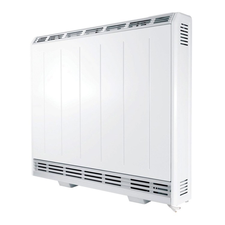 500W Fan Storage Heater in White with Thermostat and