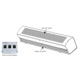 9kW High Velocity Warm Air Curtain 1113mm for Above-door Mounting in White (max. 1m door width) BN Thermic HCA2-09