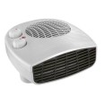 2kW Floor Fan Heater with Thermostat in White with Ovearheating Protection