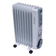 2kW Oil Filled Radiator with Thermostat and Timer and 3 Heat Settings Off-White
