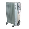 2kW Oil Filled Radiator with Thermostat and Timer and 3 Heat Settings Off-White