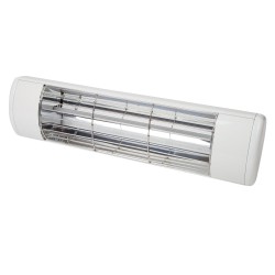 IP55 1.5kW Patio Heater in White, Weather Resistant Frosted Halogen Garden Heater BN Thermic HWP2W
