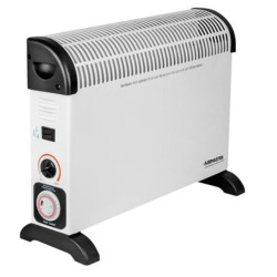2kW Convector Heater with Timer and Thermostat in White Floor Standing