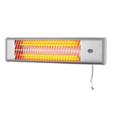 1200W Quartz Infra-Red Radiant Wall-mounted Bathroom Heater with Pull-Cord IP20