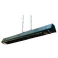 IP55 Wall/Ceiling Black Patio Heater with PIR Sensor, Timer and Variable Wattage max. 2800W and Remote, Forum ZR-37443-BLK