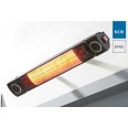 IP65 2kW Black Wall Radiant Patio Heater with Bluetooth Speaker and Remote Control Garden Heater Forum ZR-37444-BLK