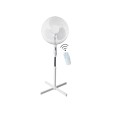 16 inch 45W White 3 Speed Pedestal Oscillating Fan with Remote Control with 0.5m Cable