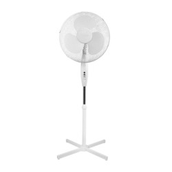 16-inch 45W White Pedestal Ventilation Fan with 3 Speed Settings, Oscillating Head and Tilt Function