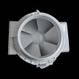 Airflow Aventa 4 inch (100mm) In-Line Fan 187m3/h, Mixed Flow Two-Speed Extractor Fan, Airflow 9041085