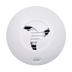 iCON15 100mm Round Bathroom Fan IPX4 White Airflow iC15 72683501 Axial Ventilation Fan