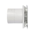 QuietAir 5 Inch/150mm White Kitchen Air Extractor Fan 2-speed Standard Model, Airflow 90000454 IP45 Axial Fan