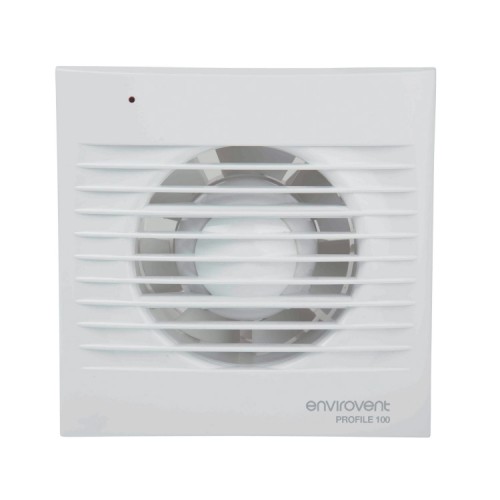 Low Profile 100mm Extractor Fan with Humidistat and Adjustable Timer for Kitchen / Bathroom