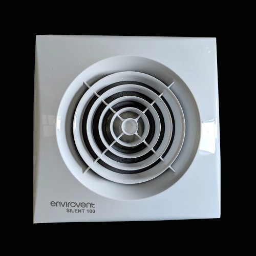 Silent 100mm Bathroom Fan with Adjustable Timer and Humidistat, EnviroVent Axial Extractor Fan