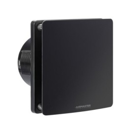 100mm/4 Inch Decorative Bathroom Extractor Fan with Timer and Humidistat in Matt Black