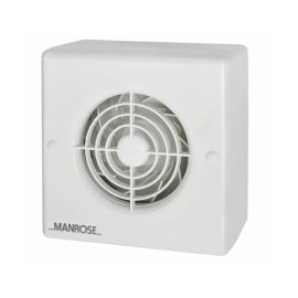 Manrose 100mm Centrifugal Bathroom Fan with Adjustable Timer 1-20mins for Wall / Ceiling