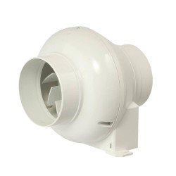 Manrose CFD200T 100mm In-Line Centrifugal Timer Fan with Bracket, 4 Inch Mixed Flow Fan 110m3/hr 31 l/s