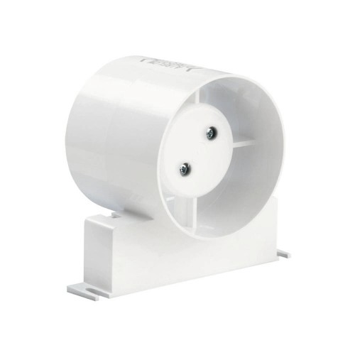 IP44 100mm In-line Axial Extractor Fan Unit 85m3/h in White for Bathrooms, Toilets, and Shower Rooms, Manrose ID100 In-Line Duct Fan