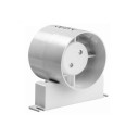 IP44 100mm In-line Axial Extractor Fan Unit 85m3/h in White for Bathrooms, Toilets, and Shower Rooms, Manrose ID100 In-Line Duct Fan