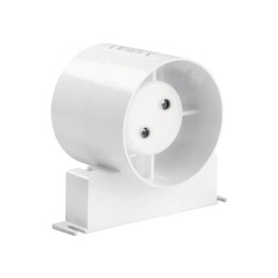 Manrose ID150T 150mm White Shower In-Line Duct Fan with Run-on Timer (1-20mins) and Fixing Bracket 63.9l/s IP44 rated