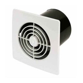 Manrose Low Profile Square Fan 100mm / 4inch Low Voltage in White, 15W 85m3/h Standard Wall/Ceiling Fan