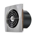 Manrose LP100STC 100mm Chrome Slim Extractor Fan 23.6l/s with 1-20mins Adjustable Timer, Low Profile Square Silver 4 inch Fan with Grille