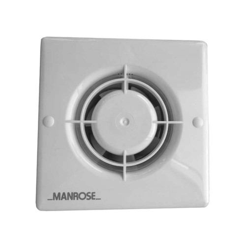 Manrose XF100S 100mm Standard Bathroom Extractor Fan for Wall/Ceiling 20W 85m3/h 4 inch IP44 Rated