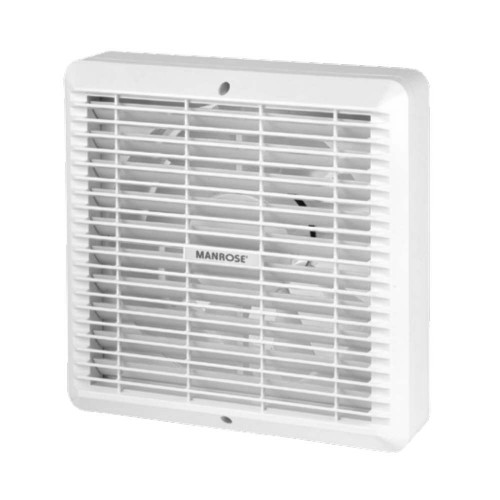 Manrose XFS230MP 230mm Commercial Extractor Fan with Pull Cord Operated Internal Backdraught Shutters 41W IP44 185l/s