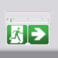 2W Adler Exit Sign Box in White Maintained/Non-maintained Emergency 6500K for Wall, Ceiling, or Surface