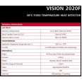 58 degrees Celsius Fixed Temperature Heat Detector, Vision 2020F Conventional Alarm Low Profile