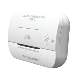 BG SDBCO Battery Operated Carbon Monoxide Alarm for Wall Mounting, Optical CO Alarm (2xAA batteries included)