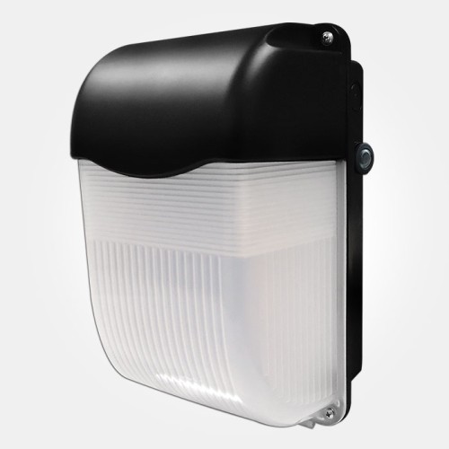 IP65 11W LED Bulkhead 6500K 900lm in Black with Integral Photocell for Wall Mounting