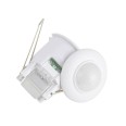 White Round Recessed PIR Motion Sensor 360 Degree 6m Range 800W, 10s-15min Time Delay