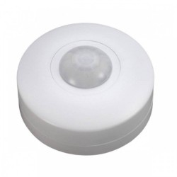 360 degrees Round White Surface Mount PIR Sensor with Single Motion Sensor and Adjustable Time delay