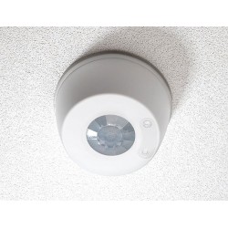 IP54 Push Button Round Ceiling PIR Occupancy Sensor for Surface Mounting, CP Electronics GESM