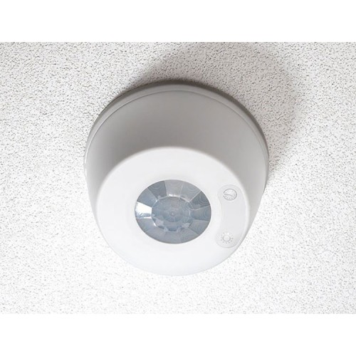 IP54 Push Button Round Ceiling PIR Occupancy Sensor for Surface Mounting, CP Electronics GESM