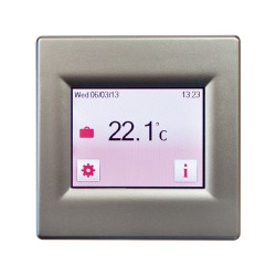 Touch Screen 7-day Programmable Thermostat in Silver for Loads up to 3.6kW 16A, BN Thermic T16CS