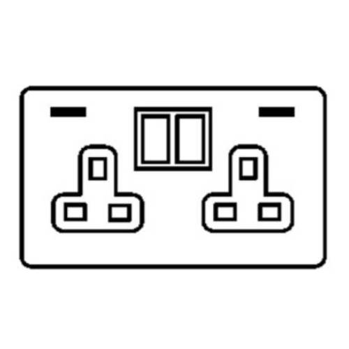 2 Gang 13A Socket with USB Charger