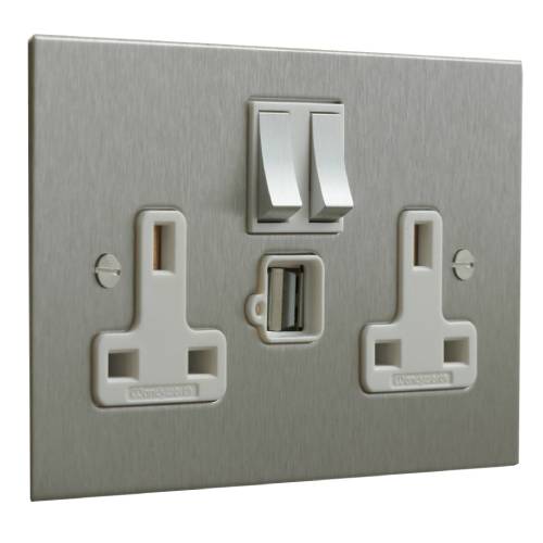 2 Gang Socket with USB Charger