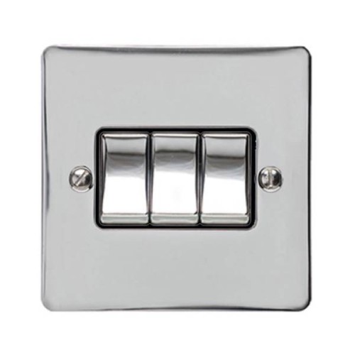 3 Gang 2 Way 10A Triple Rocker Switch