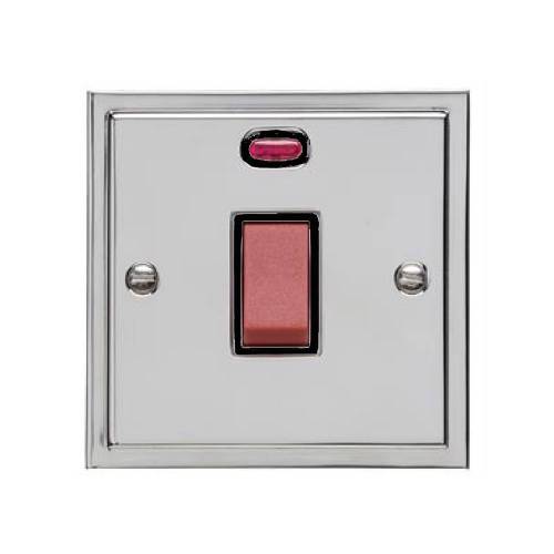 45A Red Rocker Cooker Switch (Single Plate)