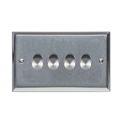 4 Gang 2 Way 400W Push On/Off Dimmer